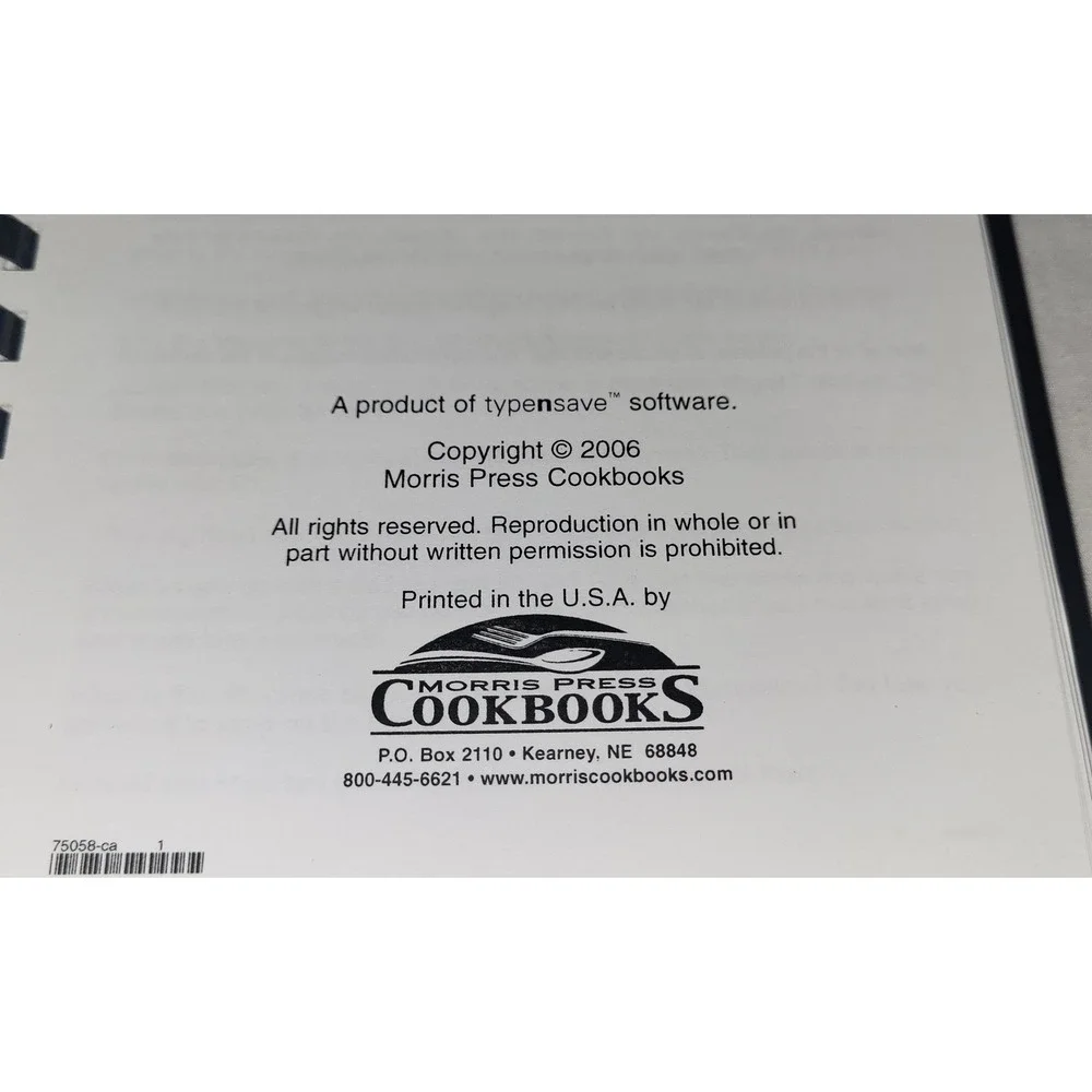 Morris Press Cookbook Church School Farm Wives Kansas Spiral Bound Lot of 3